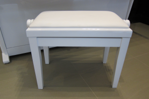 Discacciati piano bench white high gloss / white vinyl - KD20